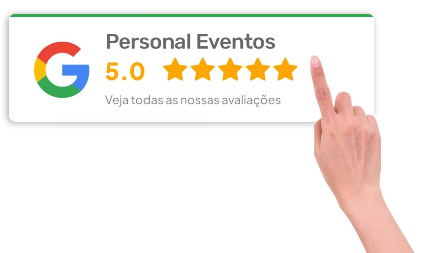 Personal Eventos - Empresa com avaliação 5 estrelas no Google